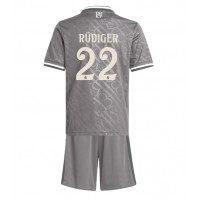 Real Madrid Antonio Rudiger #22 Tredje Dräkt Barn 2024-25 Kortärmad (+ Korta byxor)